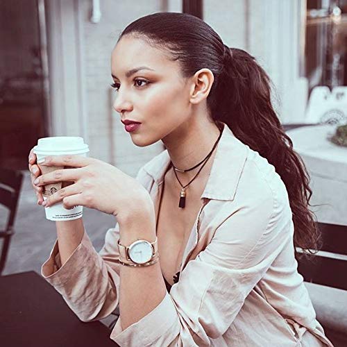 Olivia Crystal Watch in Rose Gold with Rose Gold metal mesh band, 38mm