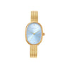 Michelle Oval Watch in Gold with Gold metal mesh band, 24mm