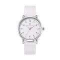 Olivia Numbers Silicone Watch in Silver with White silicone band, 38mm