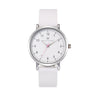 Olivia Numbers Silicone Watch in Silver with White silicone band, 38mm