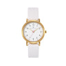 Olivia Silicone Watch - Mini (34mm) / Gold / White