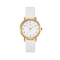 Olivia Numbers Silicone Watch in Gold with White silicone band, 34mm