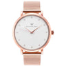 Olivia Crystal Watch in Rose Gold with Rose Gold metal mesh band, 38mm