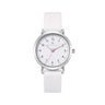 Olivia Silicone Watch - Mini (34mm) / Silver / White