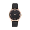 Stella Mesh Watch in Rose Gold with Black metal mesh band, 38mm