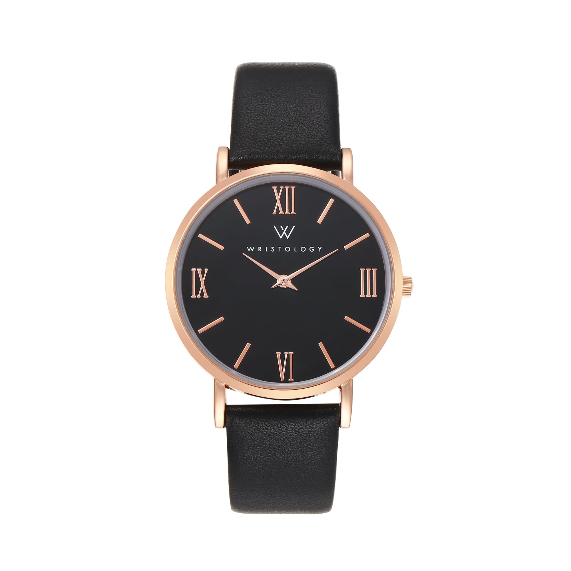 Stella Mesh Watch in Rose Gold with Black metal mesh band, 38mm