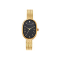 Michelle Oval Watch in Gold with Gold metal mesh band, 24mm