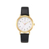 Olivia Numbers Leather Watch in Gold with Black leather band, 34mm