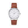 Olivia Leather Watch - Maxi (38mm) / Silver / Brown