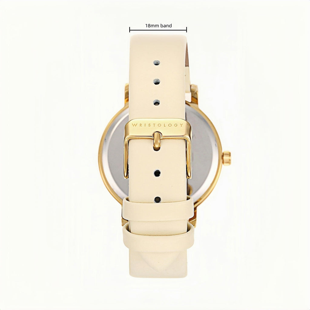 Olivia Crystal Watch - Maxi (38mm) / Gold / Beige