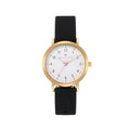 Olivia Numbers Silicone Watch in Gold with Black silicone band, 34mm