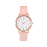 Olivia Numbers Leather Watch in Rose Gold with Pink leather band, 34mm