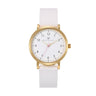 Olivia Numbers Silicone Watch in Gold with White silicone band, 38mm