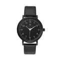 Olivia Numbers Leather Watch in Black with Black leather band, 38mm