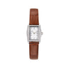 Ruth Oval Watch in Silver with Brown leather band, 19mm