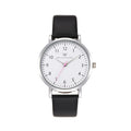 Olivia Numbers Silicone Watch in Silver with Black silicone band, 38mm