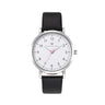 Olivia Numbers Silicone Watch in Silver with Black silicone band, 38mm