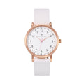 Olivia Numbers Silicone Watch in Rose Gold with White silicone band, 38mm