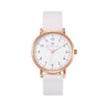Olivia Numbers Silicone Watch in Rose Gold with White silicone band, 38mm
