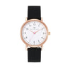 Olivia Numbers Silicone Watch in Rose Gold with Black silicone band, 38mm