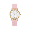 Olivia Numbers Silicone Watch in Gold with Pink silicone band, 34mm