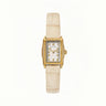 Ruth Oval Watch in Gold with Beige leather band, 19mm