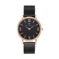 Stella Mesh Watch in Black with Black metal mesh band, 38mm