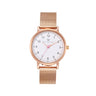 Olivia Numbers Metal Mesh Watch in Rose Gold with Rose Gold metal mesh band, 34mm