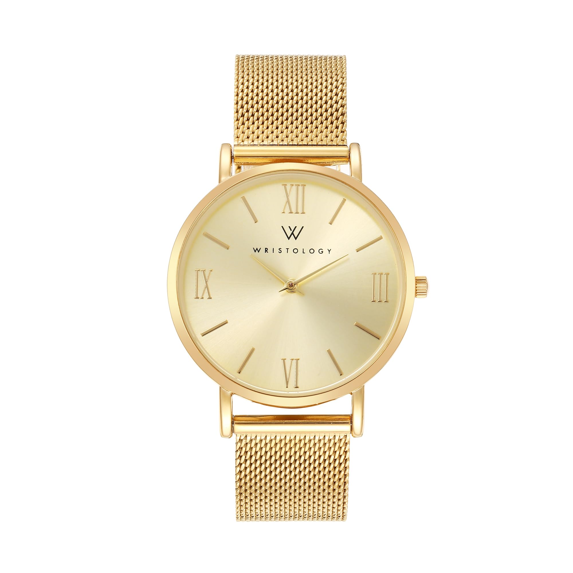 Stella Mesh Watch in Gold with Gold metal mesh band, 38mm