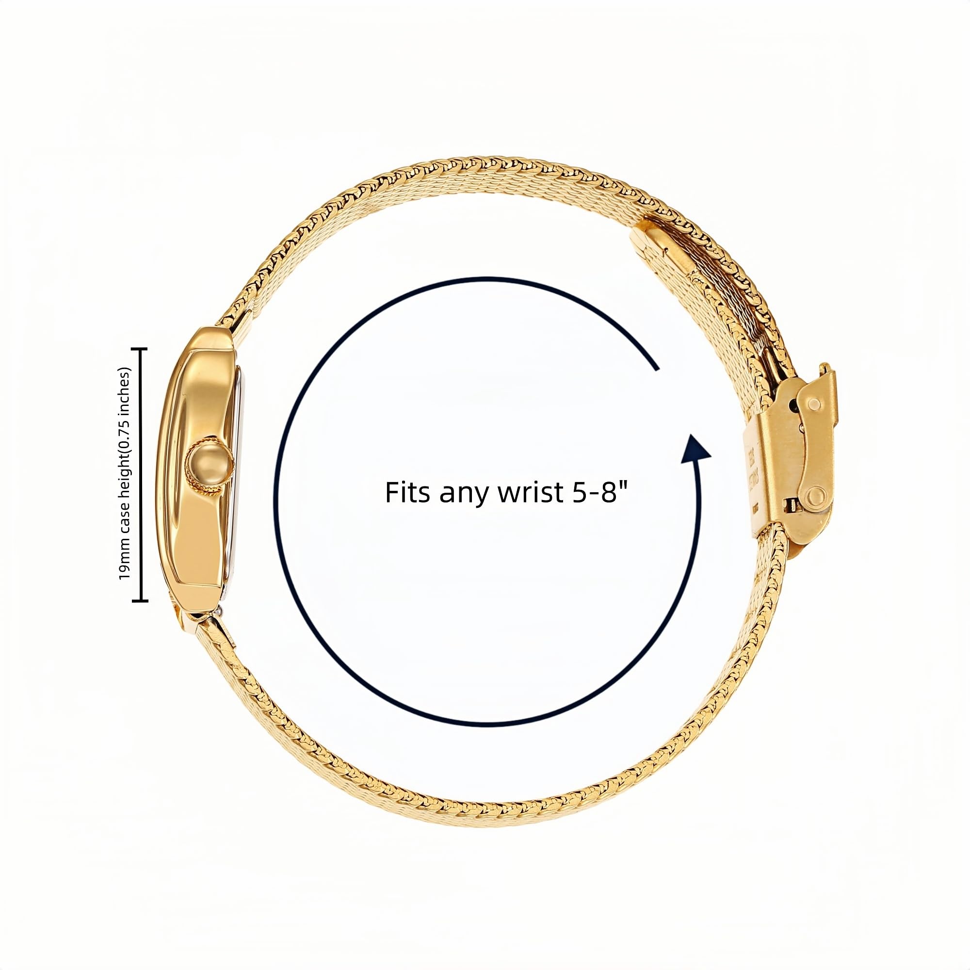 Ruth Watch - Gold Mesh