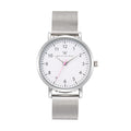 Olivia Numbers Metal Mesh Watch in Silver with Silver metal mesh band, 38mm