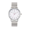 Olivia Numbers Metal Mesh Watch in Silver with Silver metal mesh band, 38mm