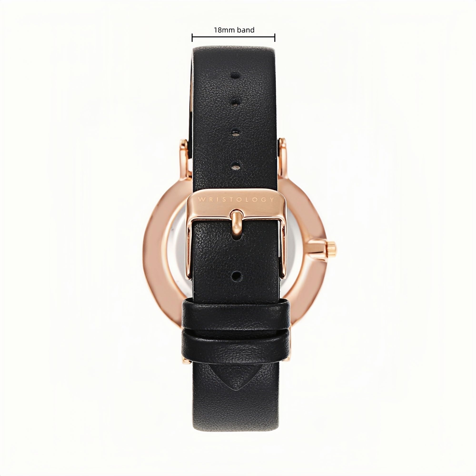 Stella Mesh Watch in Rose Gold with Black metal mesh band, 38mm