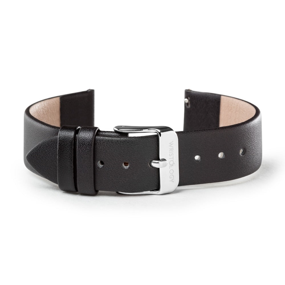 Black Leather Band with Silver buckle