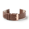 Brown Leather Band with Rose Gold buckle