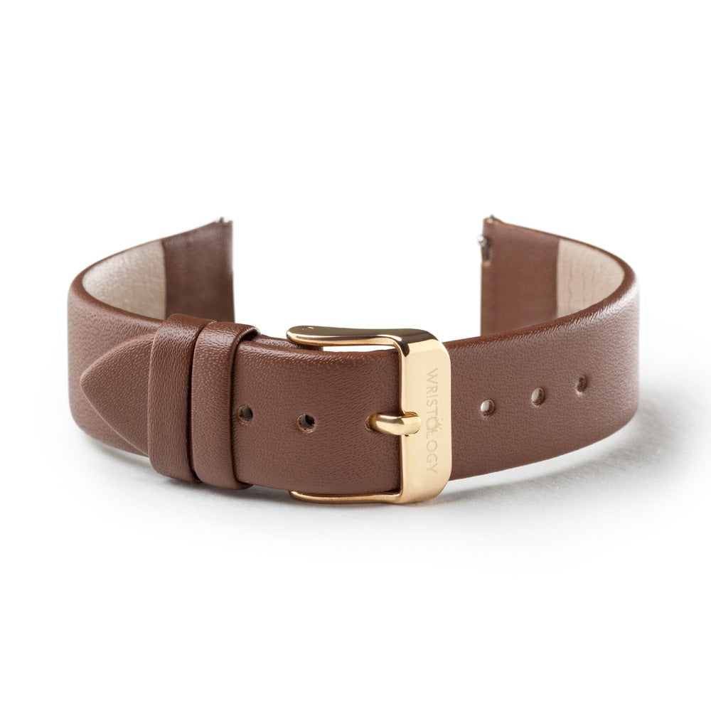 Brown Leather Band with Gold buckle