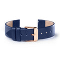 Navy Leather Band with Rose Gold buckle