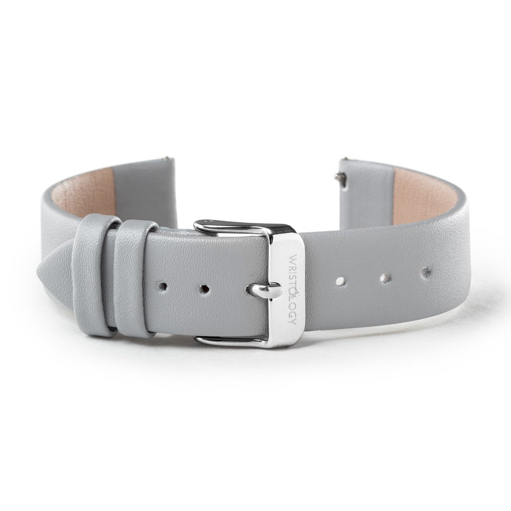 Grey Leather Band with Silver buckle
