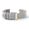 Grey Leather Band with Gold buckle
