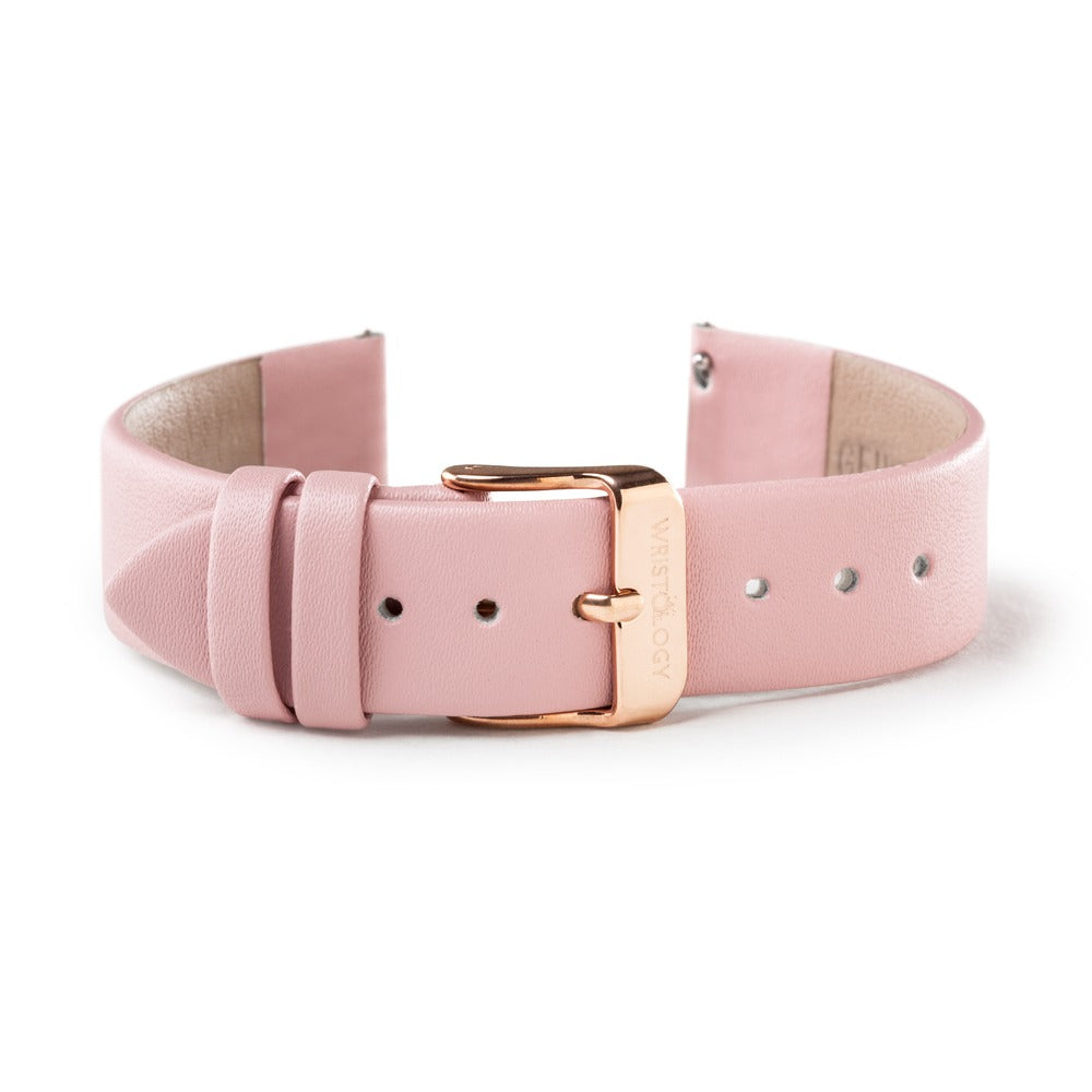 Pink Leather Band with Rose Gold buckle