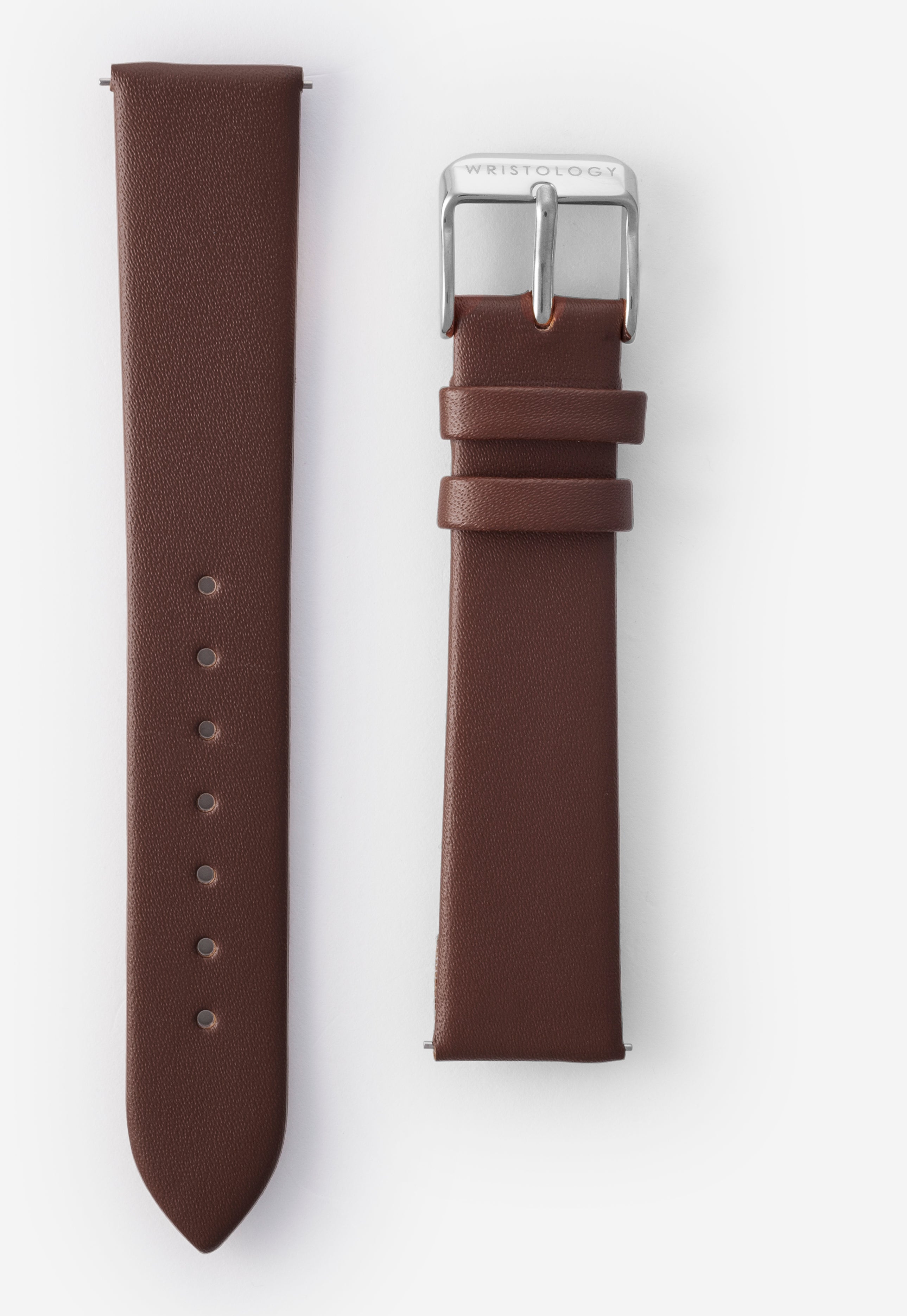 18mm Brown Leather Watch Band