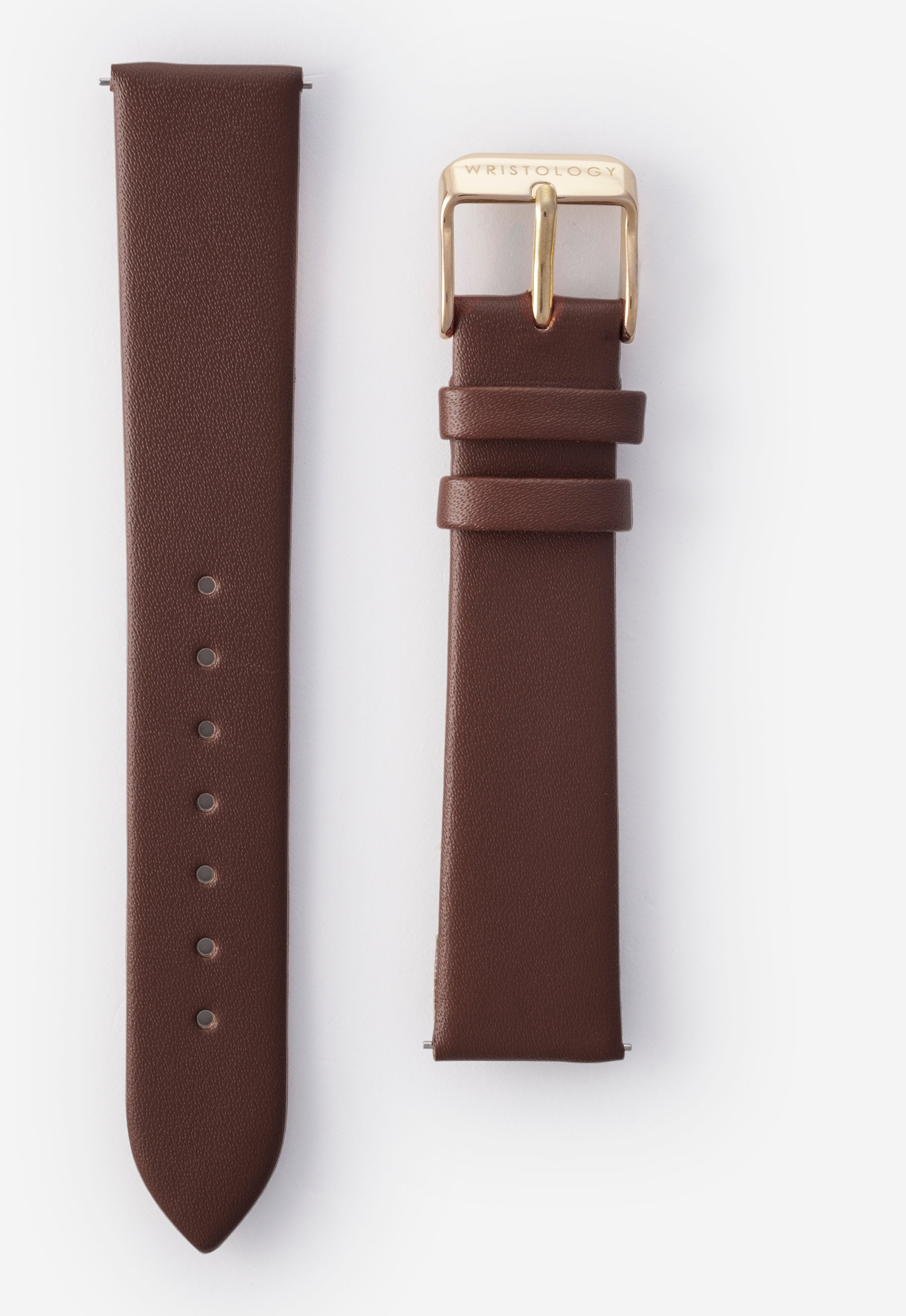18mm Brown Leather Watch Band