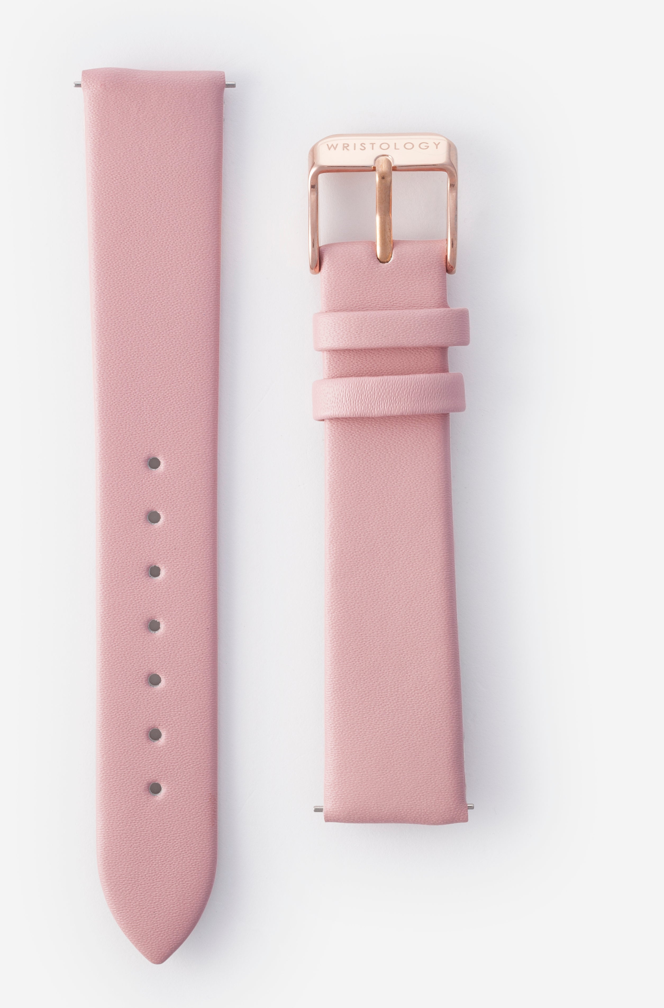 18mm Pink Leather Watch Band