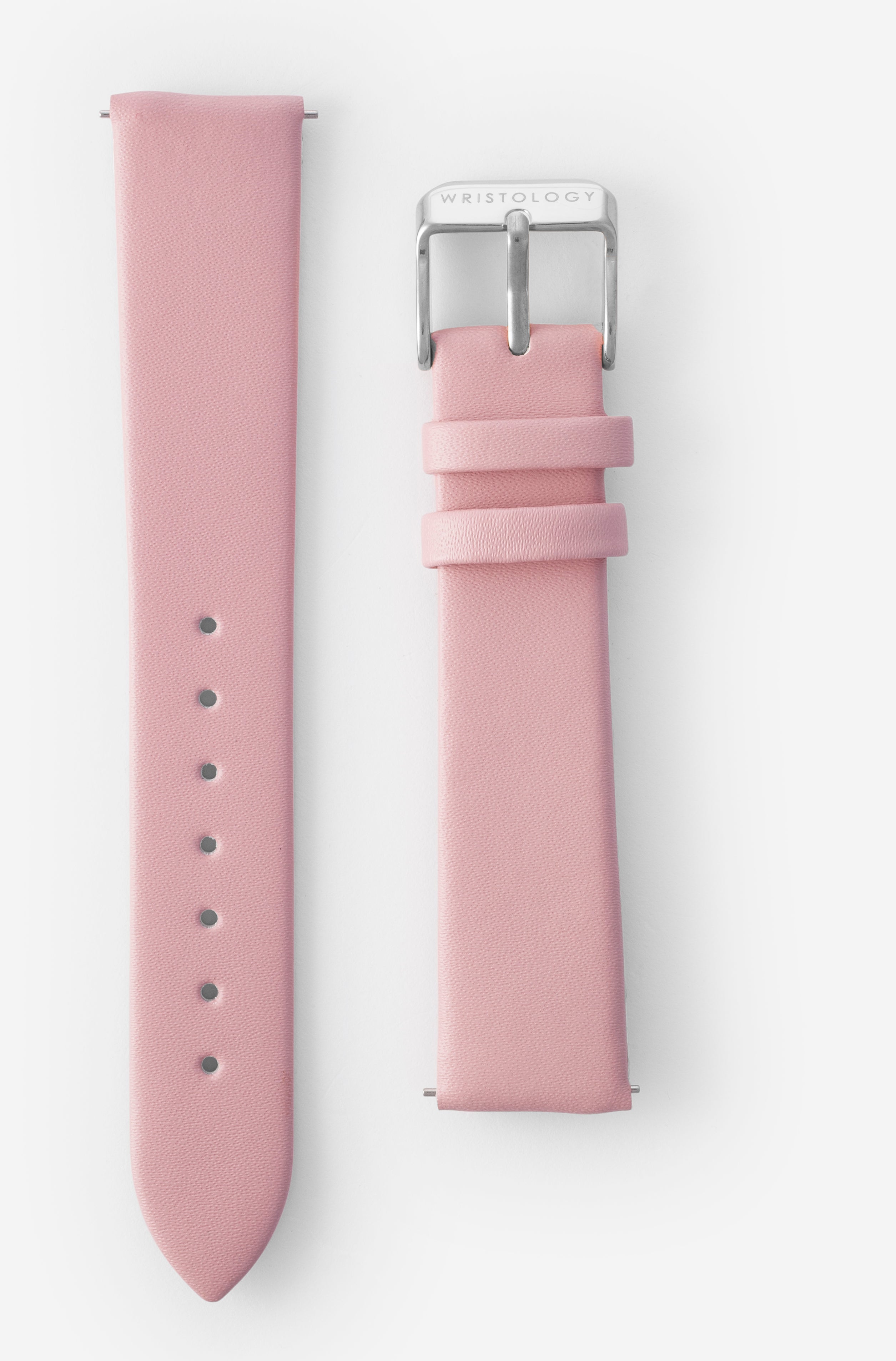 18mm Pink Leather Watch Band