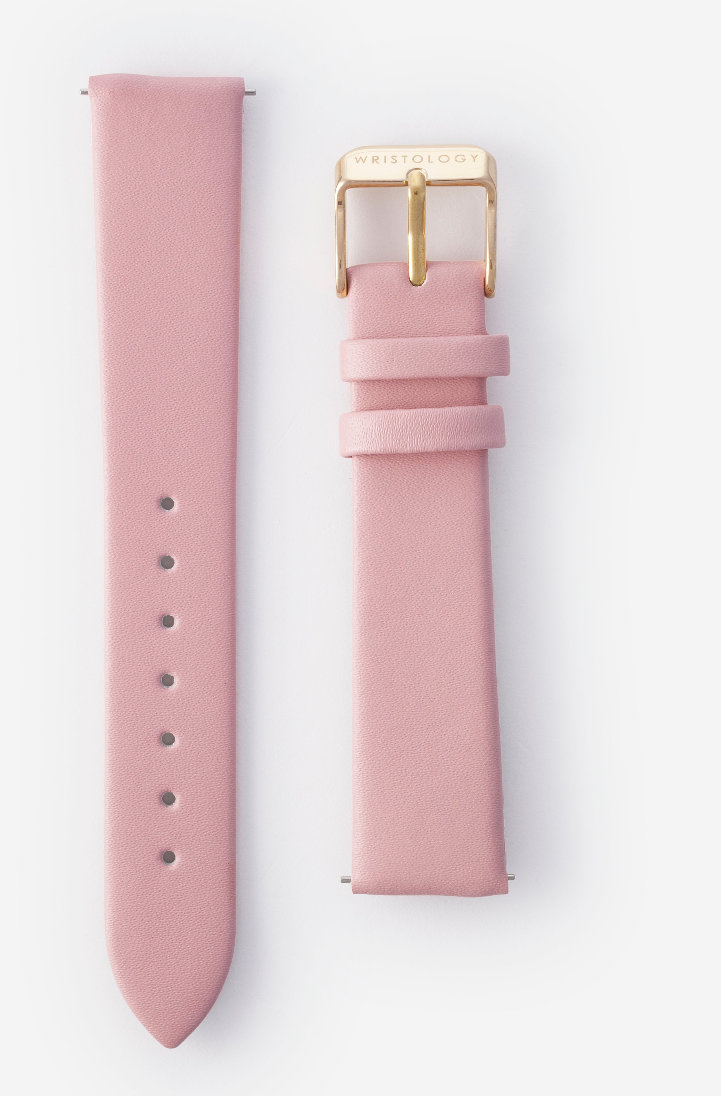 18mm Pink Leather Watch Band