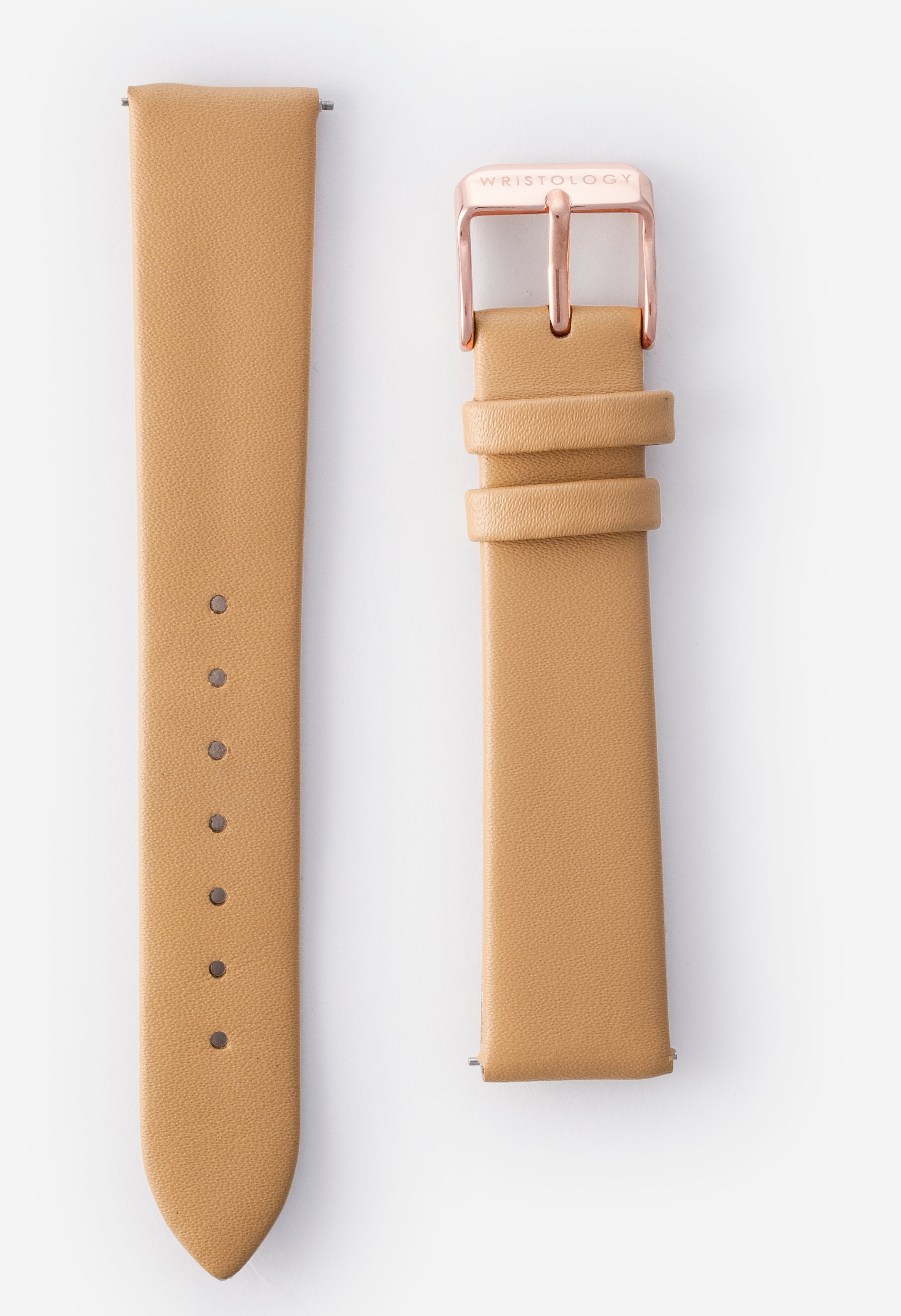 18mm Camel Tan Leather Watch Band