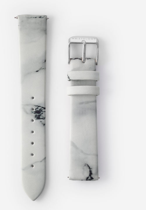 16mm Marble Leather Watch Band