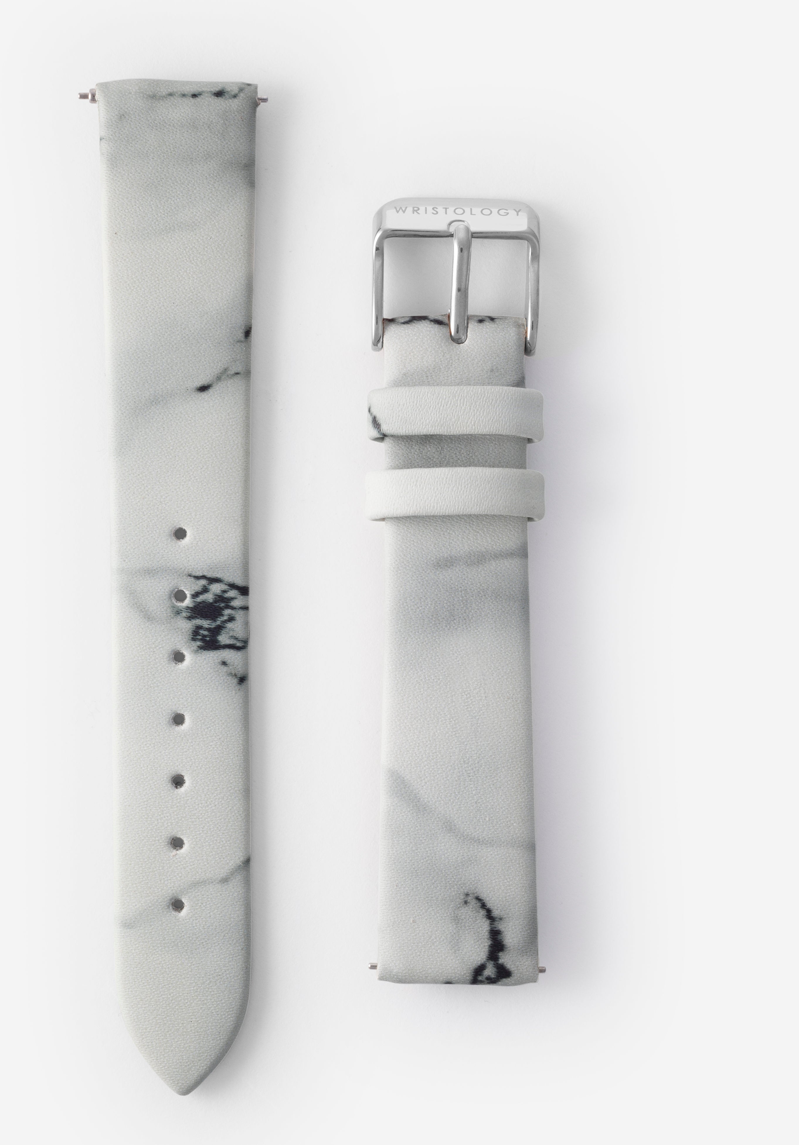 22mm Marble Leather Watch Band