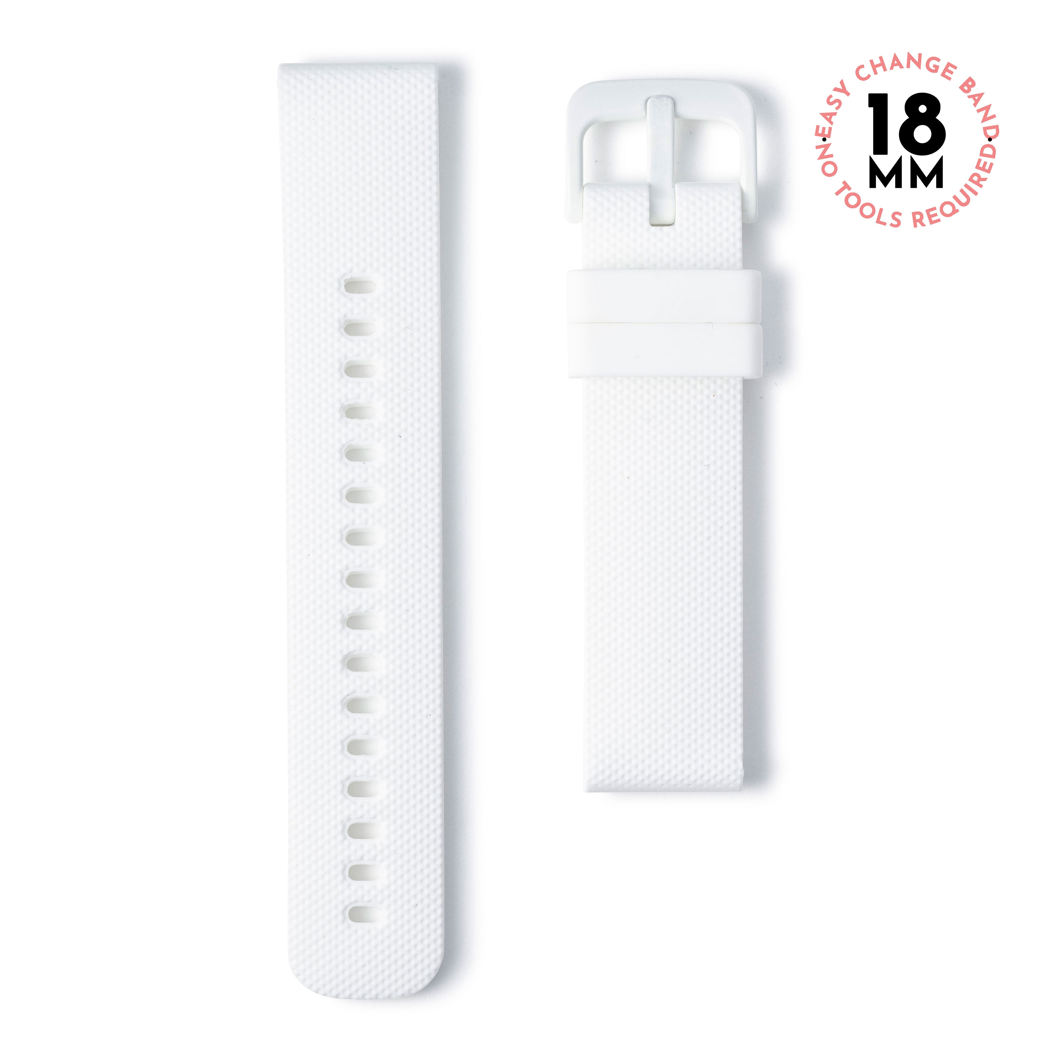 White Silicone Watch Band