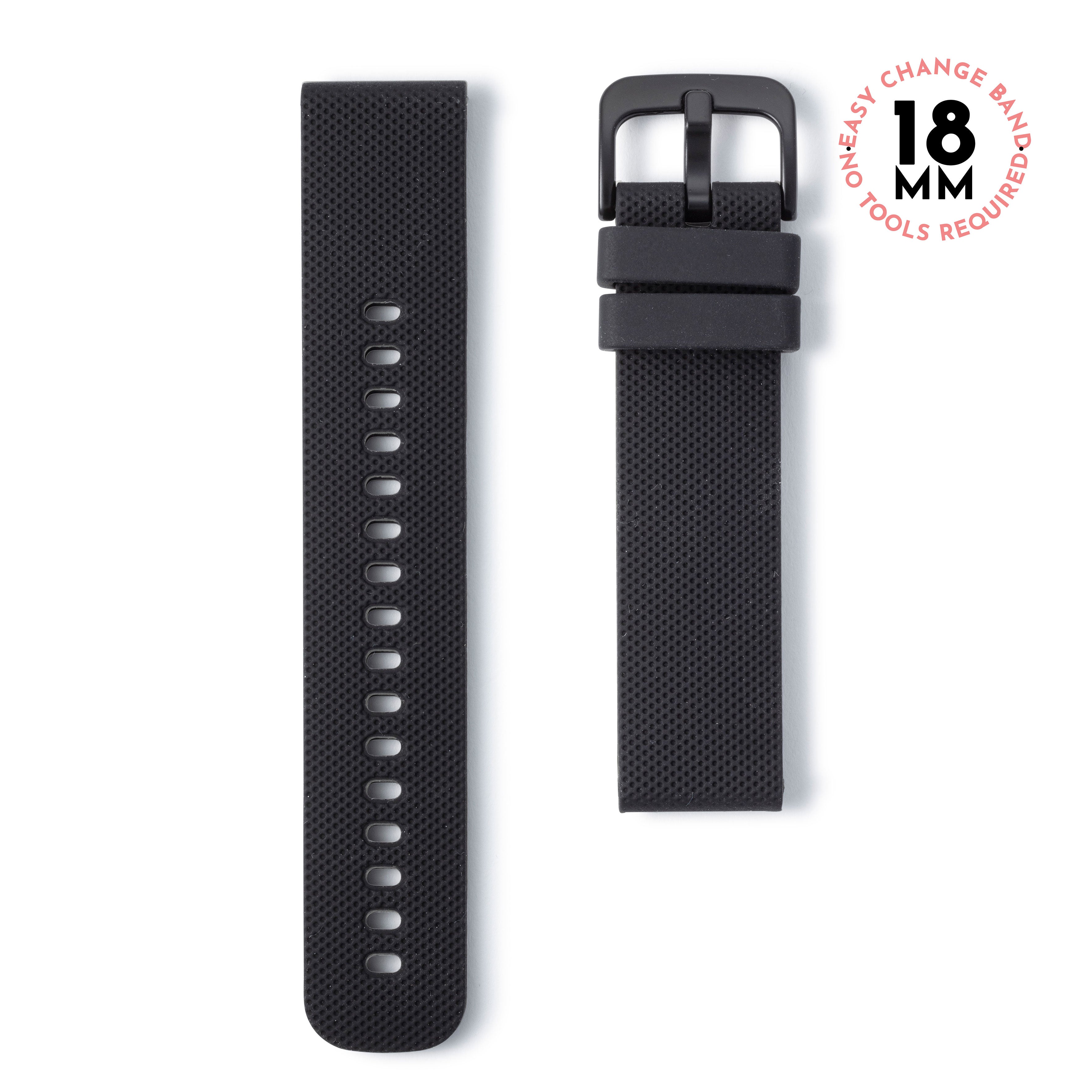 Black Silicone Watch Band